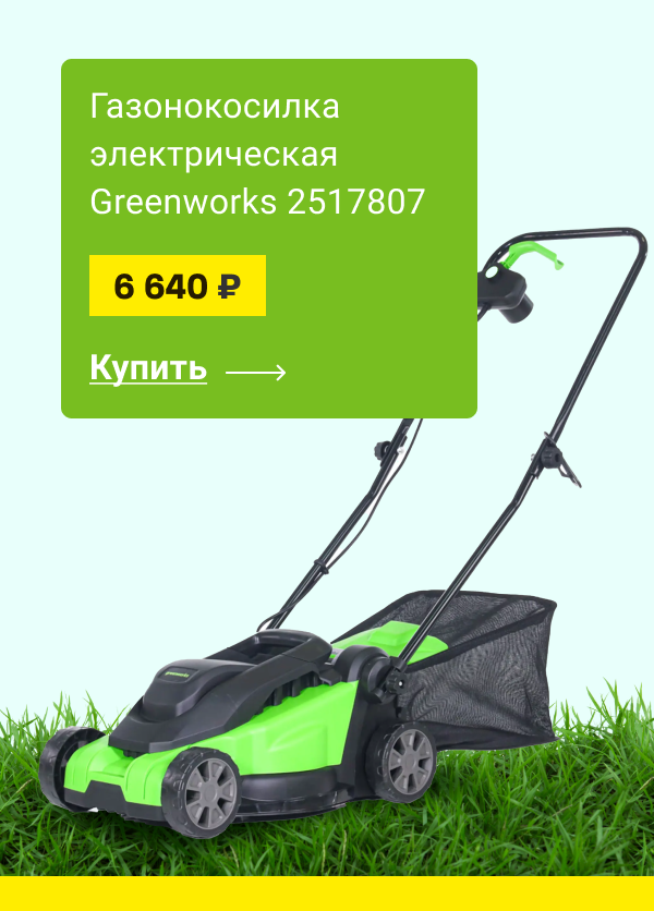 Газонокосилка электрическая Greenworks 2517807 | Купить